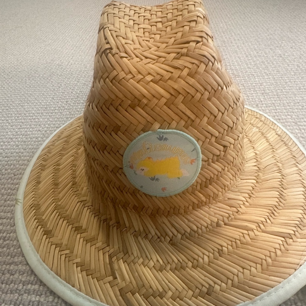 Matisaurus Baby/Toddler Straw Hat with Animal Patch